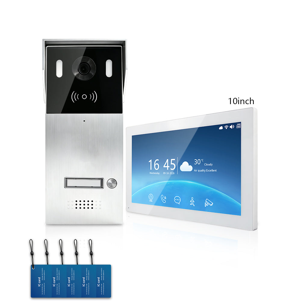 ANJIELO 2-Wire Multi-Tenant Tuya Smart Video Intercom System | Multi-Apartment Video Door Phone, Remote App Unlock, Waterproof Outdoor Station, 7/10 inch Indoor Touch Monitor