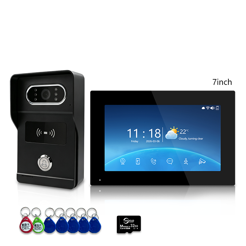 Smart 4-Wire Video Intercom Doorbell 2-Way Audio Night Vision Motion Alert & Digital Photo Frame& Home Intercom
