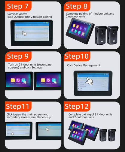 Anjielo AHD 7-inch touchscreen Smart Wireless Doorbell with Video Intercom doorbell tuya app