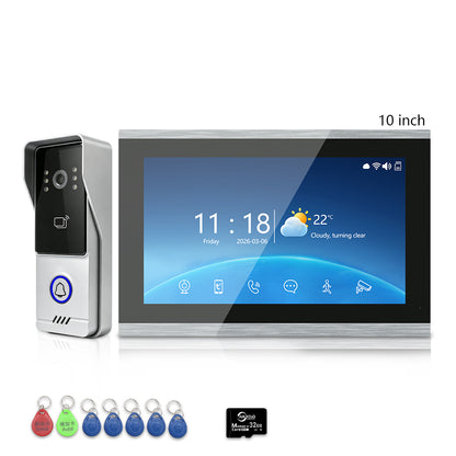 Anjielo 4-Wire Tuya Smart Video Intercom System, 7/10 Inch Touch Indoor Monitor, 1080P IP65 Waterproof Doorbell, Motion Detection, IR Night Vision, 3 Ways Unlock, 2-Way Audio for Villa Home Security