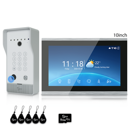 Anjielo 7/10 Inch 4-Line Video Intercom System Five-in-One Unlocking Tuya APP Remote Control