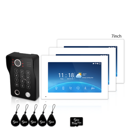 Tuya Smart 4-Wire Video Intercom System with 5-in-1 Unlock, Digital Photo Frame & Background Music, WiFi Doorbell Camera