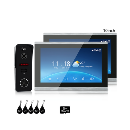 ANJIELO SMART 4-Wire Video Intercom: IP65 waterproof + infrared night vision + motion detection alerts + Tuya remote unlock + digital photo frame/background music – one device for whole-home security and smart living.