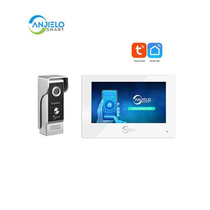 Anjielo Smart FHD 1080p Tuya Smart WiFI Video Doorbell - 7/10 Inch Screen, Dual Doors Unlocking & Wireless Home Entrance System