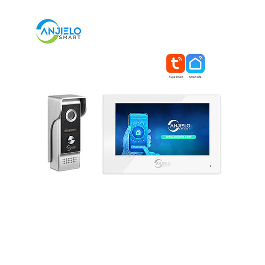 Anjielo Smart FHD 1080p Tuya Smart WiFI Video Doorbell - 7/10 Inch Screen, Dual Doors Unlocking & Wireless Home Entrance System