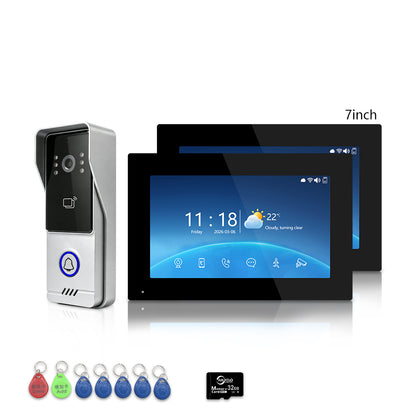 Anjielo 4-Wire Tuya Smart Video Intercom System, 7/10 Inch Touch Indoor Monitor, 1080P IP65 Waterproof Doorbell, Motion Detection, IR Night Vision, 3 Ways Unlock, 2-Way Audio for Villa Home Security