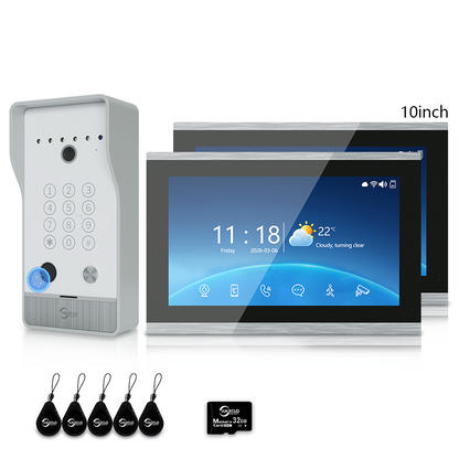 Anjielo 7/10 Inch 4-Line Video Intercom System Five-in-One Unlocking Tuya APP Remote Control