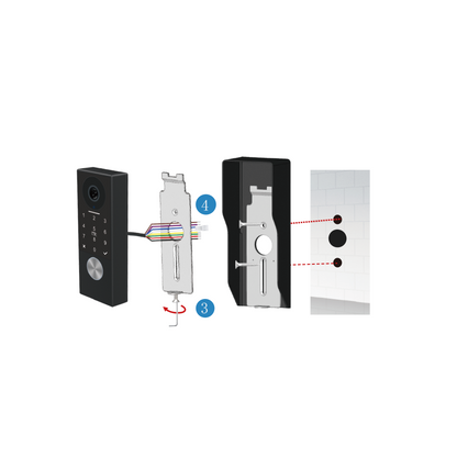 Anjielo Smart Home 2025 Latest 2-Wired Video Intercom 1080P Waterproof Touch Screen Unlocked by Swiping a Card with Password  for the Apartment Intercom System for Home Villa