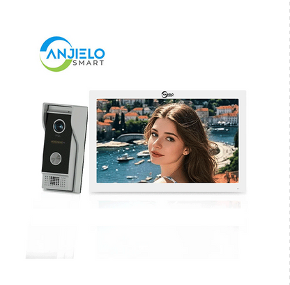 Anjielo Smart Tuya Smart Home 10 Inch WiFi Video Doorbell Intercom with RFID Entry Management System