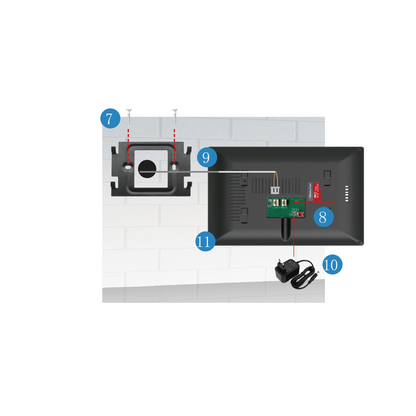 Anjielo Smart Home 2025 Latest 2-Wired Video Intercom 1080P Waterproof Touch Screen Unlocked by Swiping a Card with Password  for the Apartment Intercom System for Home Villa