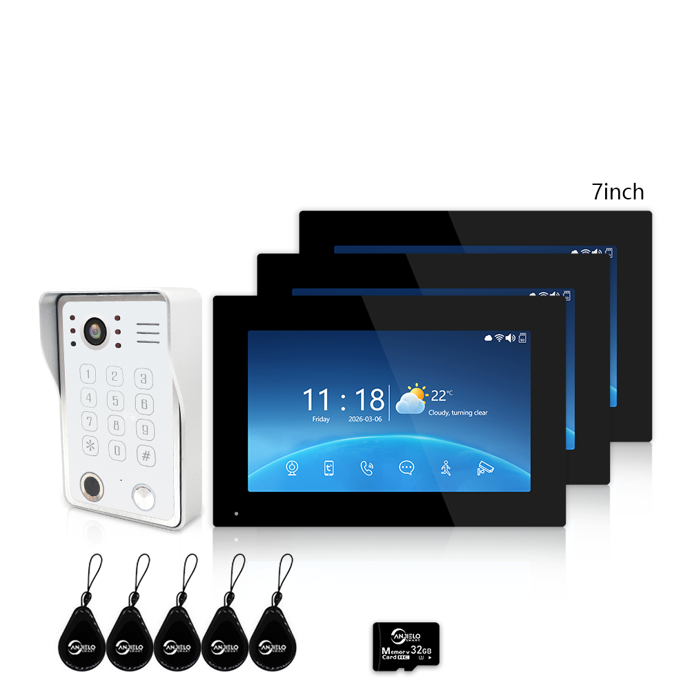 Tuya Smart 4-Wire Video Intercom System with 5-in-1 Unlock, Digital Photo Frame & Background Music, WiFi Doorbell Camera