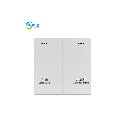 Anjielo Smart Home Zero Firewire Smart Two-button Switch - Zigbee 3.0 Protocol Capacitive Touch Multi-device Linkage Scenario