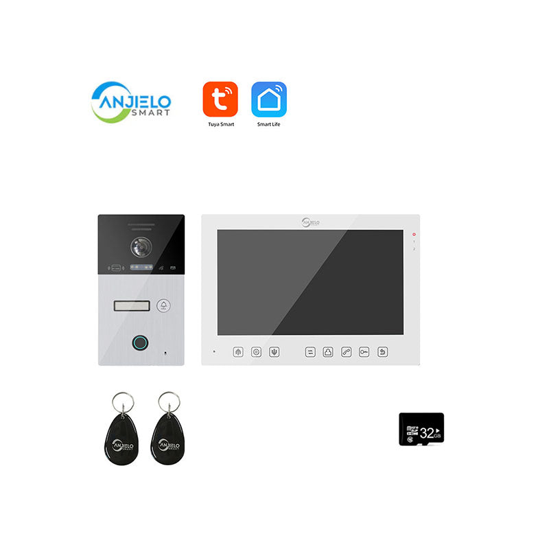 Anjielo Smart Home 7" WIFI Video Intercom For Apartment 1080P Video Doorphone Call 1/2/3 Floor WIFI Door Bell Tuya Video Intercom For Home