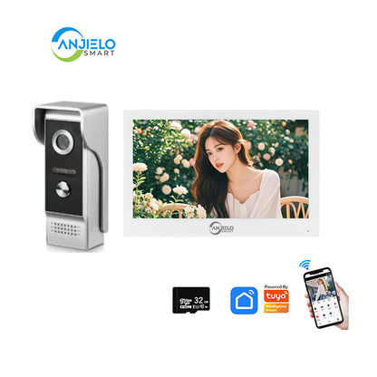 Anjielo Smart Home Tuya Smart 1080P IP Video Intercom - Secure Wi-Fi Enabled Doorbell Cam with Motion Detection