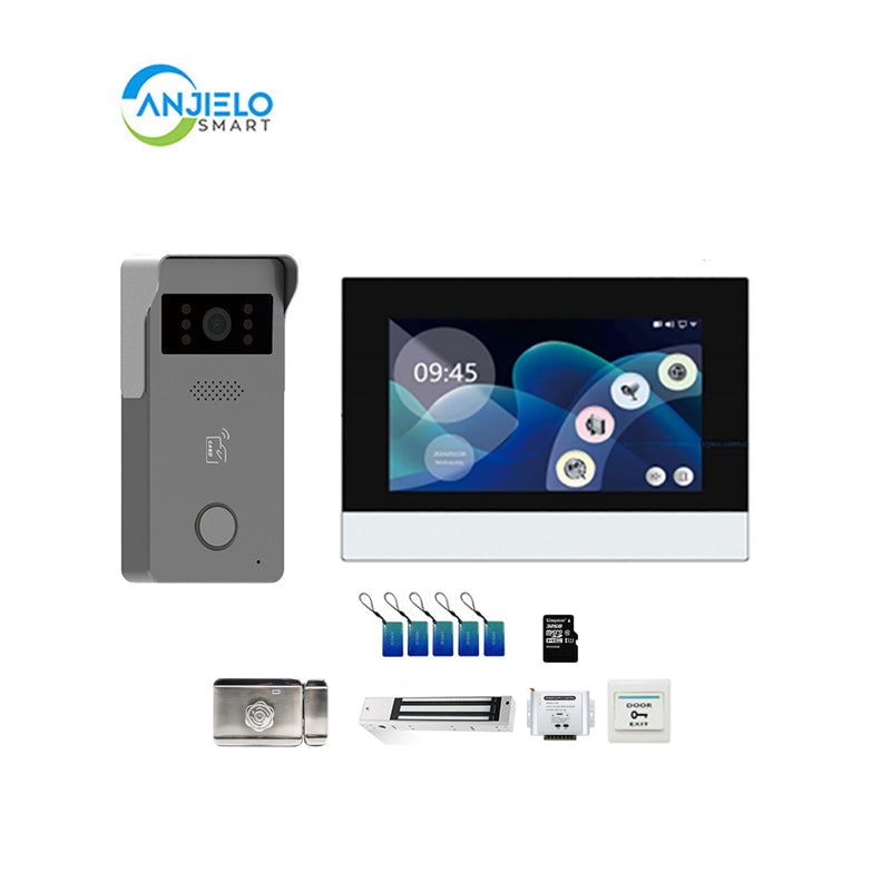 Anjielo Smart Home WIFI Video Intercom Door Phone by Tuya 1080P Full HD, 7 Inch Color Touch Display for Smart Home
