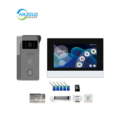 Anjielo Smart Home WIFI Video Intercom Door Phone by Tuya 1080P Full HD, 7 Inch Color Touch Display for Smart Home