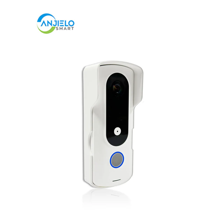 Anjielo 2-Wire Tuya Smart Video Doorbell Intercom PIR Human Detection Night Vision Remote Unlock WiFi Video Doorbell