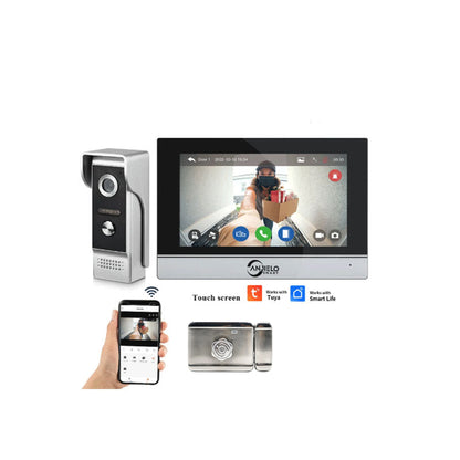 Anjielo Smart Home Tuya Smart 1080P IP Video Intercom - Secure Wi-Fi Enabled Doorbell Cam with Motion Detection