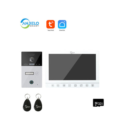 Anjielo Smart Home Tuya Smart mobile App Remote Wifi Video Intercom System Smart Video Door Phone 10 inch Full 1080p Screen Support RFID Card Unlock