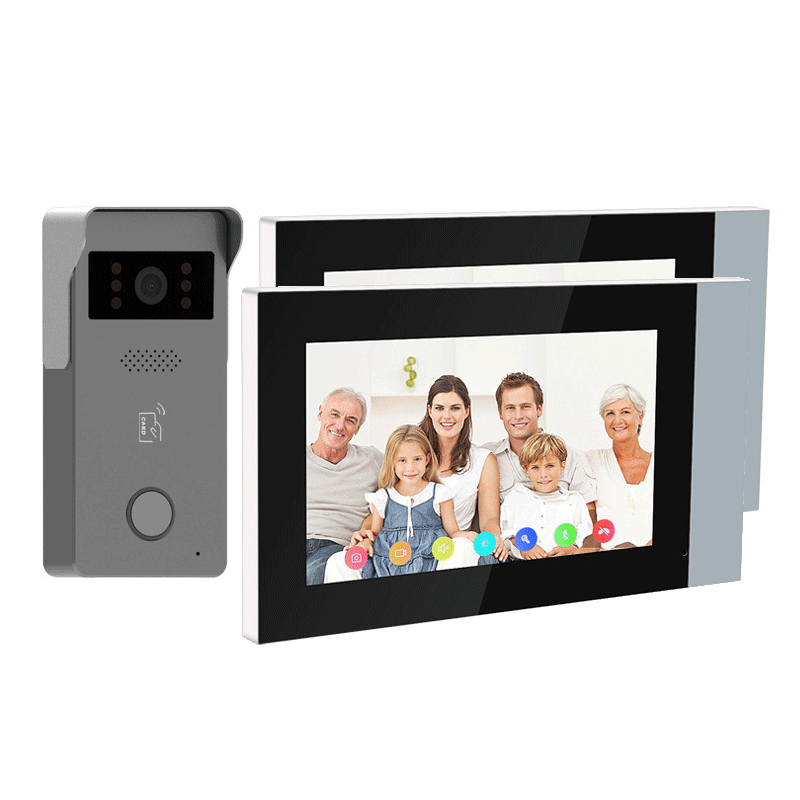 Anjielo Smart Home 2-Wired Doorphone with 1080p FHD Camera & 7-Inch Touchscreen for Secured Entry by IC Card