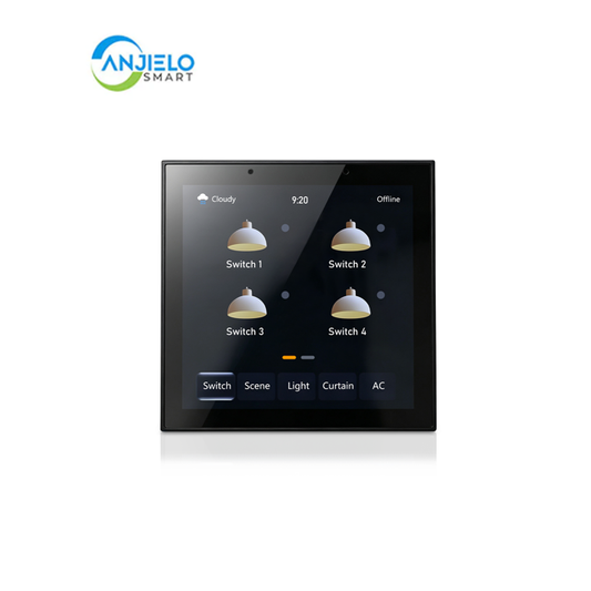 4 Inch Tuya Smart Home Touch Control Panel | Graffiti Composite Wall Switch, Light/Curtain/AC/Scene Central Controller, Alexa Google Voice Compatible