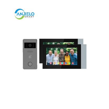 Anjielo Smart Home 2-Wired Doorphone with 1080p FHD Camera & 7-Inch Touchscreen for Secured Entry by IC Card