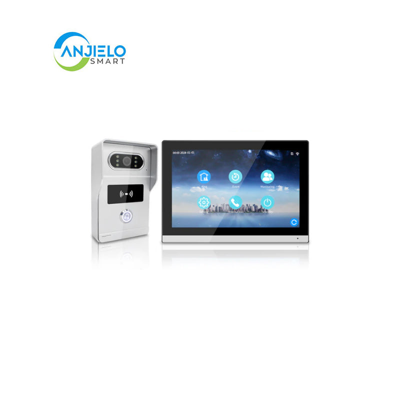 Anjielo Smart Home 1080P Waterproof Video Doorbell Night Vision with Motion Detection IP Video Intercom System fOR Multi-Users