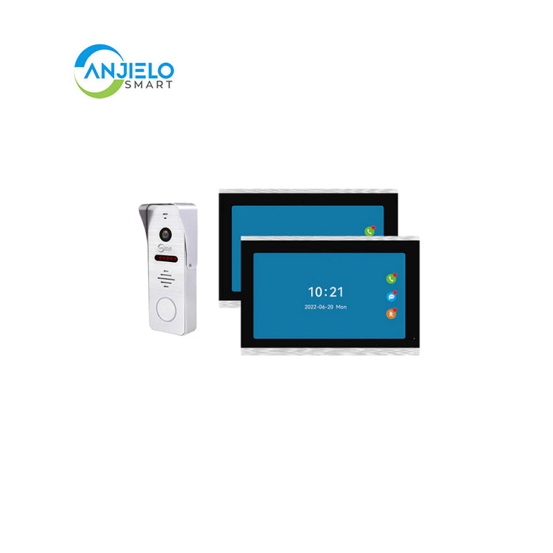 Anjielo New Tuya 7/10 Inch Video Wifi Intercom Tuya Smart Home Wired video doorbell System 1080P 148°Doorbell Camera Full Touch Monitor