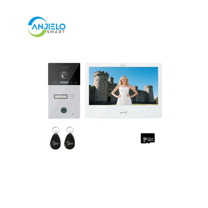 Anjielo Smart Home Tuya Wifi Smart Video Intercom System Interphone Security Doorbell 10inch 1080P Screen With Motion Detection For Home Apartment