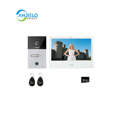 Anjielo Smart Home Tuya Wifi Smart Video Intercom System Interphone Security Doorbell 10inch 1080P Screen With Motion Detection For Home Apartment