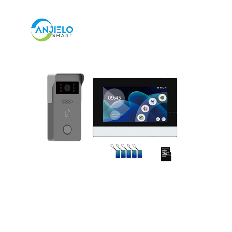 Anjielo Smart Home WIFI Video Intercom Door Phone by Tuya 1080P Full HD, 7 Inch Color Touch Display for Smart Home