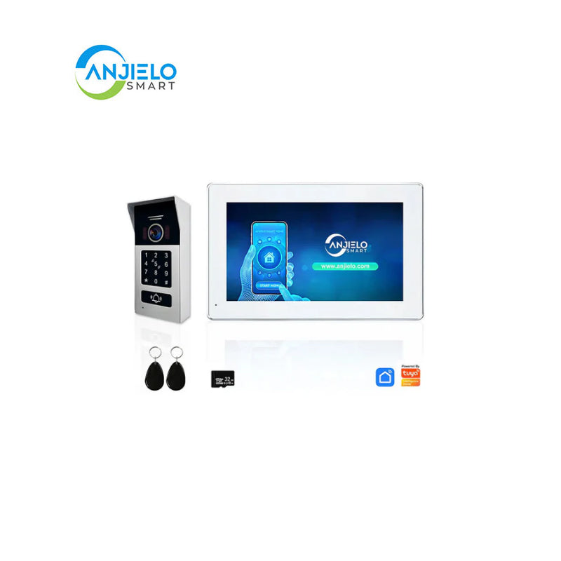 Anjielo Smart Home 2 Wire BUS Video Intercom Doorbell Camera 1080P 7/10 Inch Touch Monitor With RFID Card Access Doorphone System For Home Villa