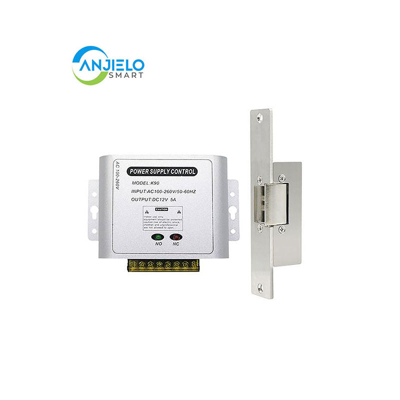 Anjielo Smart Door Lock Door Access System for Home Gate Electric Power Supply Control Miniature Power/Electric Lock Power/Access Control System