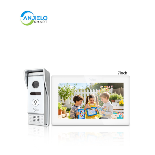 Tuya Smart WiFi Video Intercom System 7 Inch Touch Screen Monitor, 2-Way Audio Doorbell Camera, Infrared Night Vision Motion Detection Home Security Door Phone