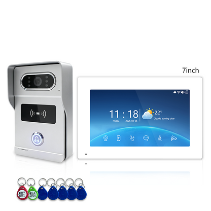 Smart 4-Wire Video Intercom Doorbell 2-Way Audio Night Vision Motion Alert & Digital Photo Frame& Home Intercom
