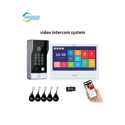 Anjielo 7-inch Smart Monitoring Video Doorbell Intercom System Waterproof Door Entry Intercom  for Villas