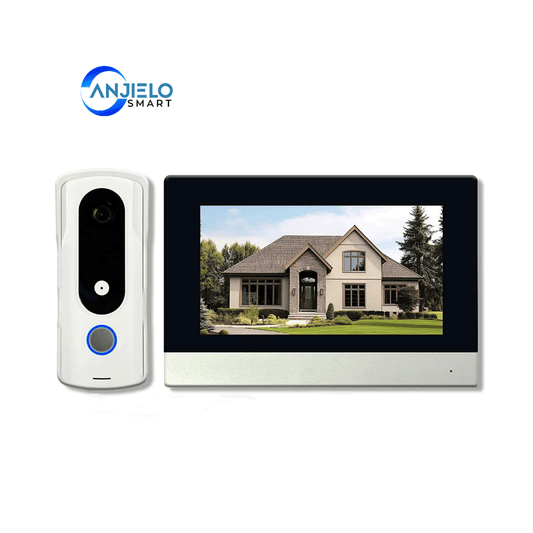 7 Inch Touch Screen Video Doorbell Intercom System - Night Vision Camera & Two-Way Audio Home Security