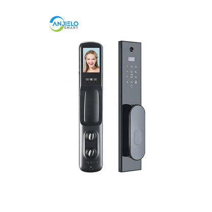 Anjielo Smart Home Tuya Fingerprint Smart Lock Automatic Smart Locks Password Finger Recognition Smart Lock With Video Intercom