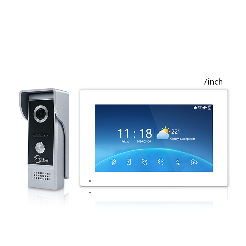Anjielo Smart 4-Line Smart Video Intercom System with Tuya App Two-Way Audio Motion Detection and Remote Home Monitoring