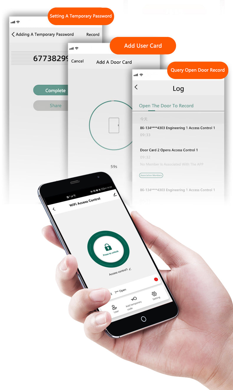 Tuya WiFi Fingerprint Access Control, IP66 Waterproof Metal Keypad Door Lock, OLED Display, RFID EM/Mifare Card + Password + App Remote Unlock, Anti-Vandal Outdoor Access Controller