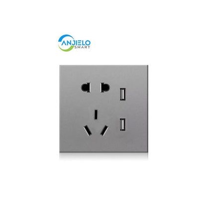 Anjielo Smart Home Smart Switch Socket 5 Holes Zero Live Wire PC Flame Retardant Material ZigBee 3.0 Wireless Connection