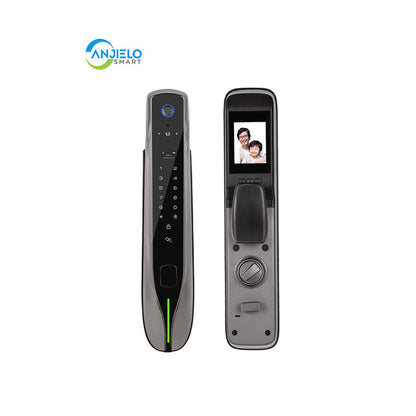 Anjielo Smart Home Tuya Smart Door Lock with Remote Control and Fingerprint Unlocking - Includes Built-in Security Camera & Ring Doorbell Features