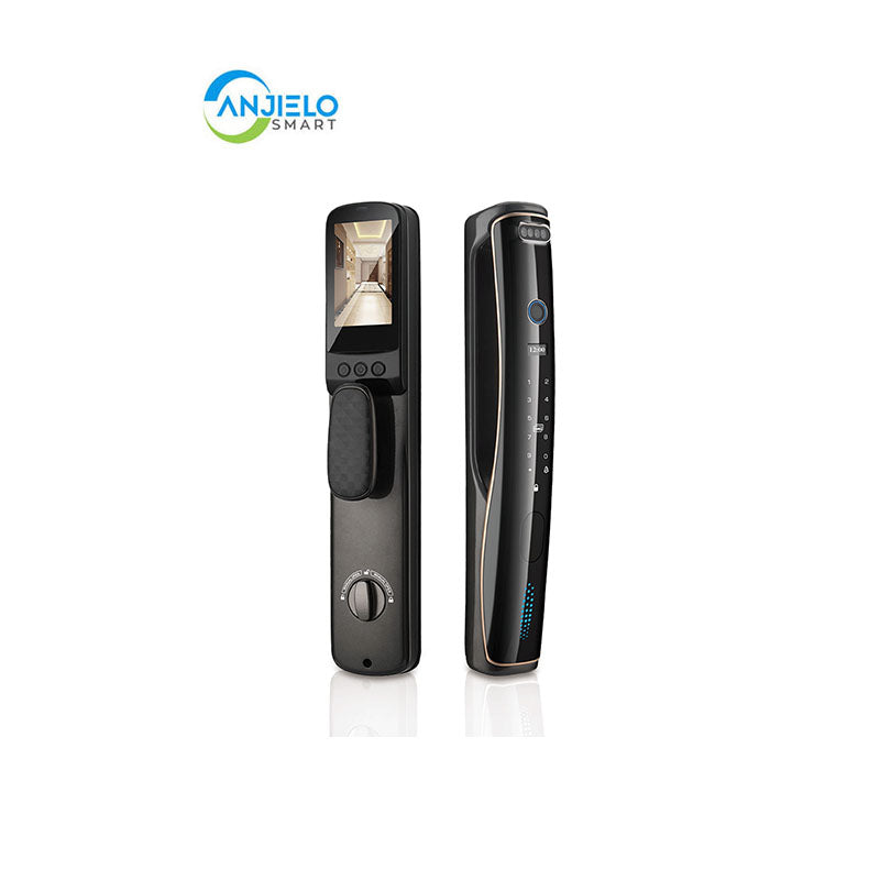 Anjielo Smart Home New Product Grey Tuya APP Keyless Card Door Lock Digital Access Control Door Locks with Code