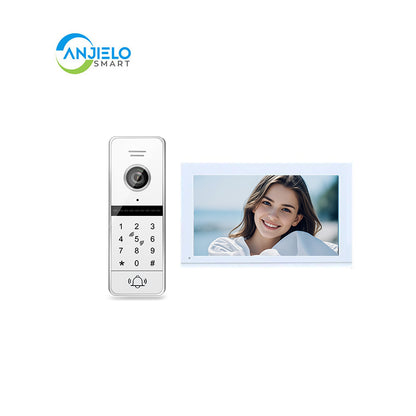 Anjielo Video Intercom System Smart Home 1080P HD Night Vision Doorbell Camera Video Porteiro with 10''Touch Screen Monitor for Home Safety Support Tuya