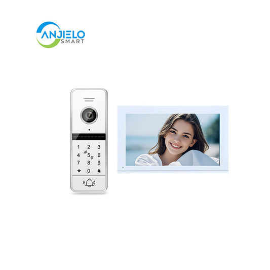 Anjielo Video Intercom System Smart Home 1080P HD Night Vision Doorbell Camera Video Porteiro with 10''Touch Screen Monitor for Home Safety Support Tuya