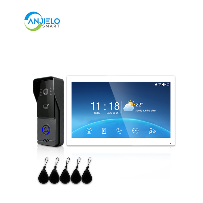 Tuya Smart IP Video Intercom System | 7/10 Inch Touch Monitor, 1080P Wired Doorbell Camera, RFID Card, Remote Unlock, Two-Way Audio, Infrared Night Vision for Villa Home Security