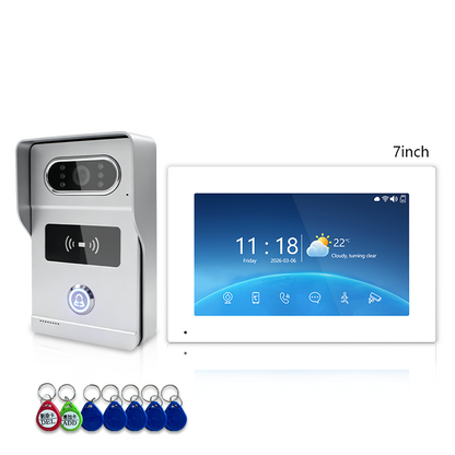 Anjielo Smart 4-Wire Video Intercom Doorbell System 2-Way Audio Night Vision Motion Alert & Digital Photo Frame& Home Intercom
