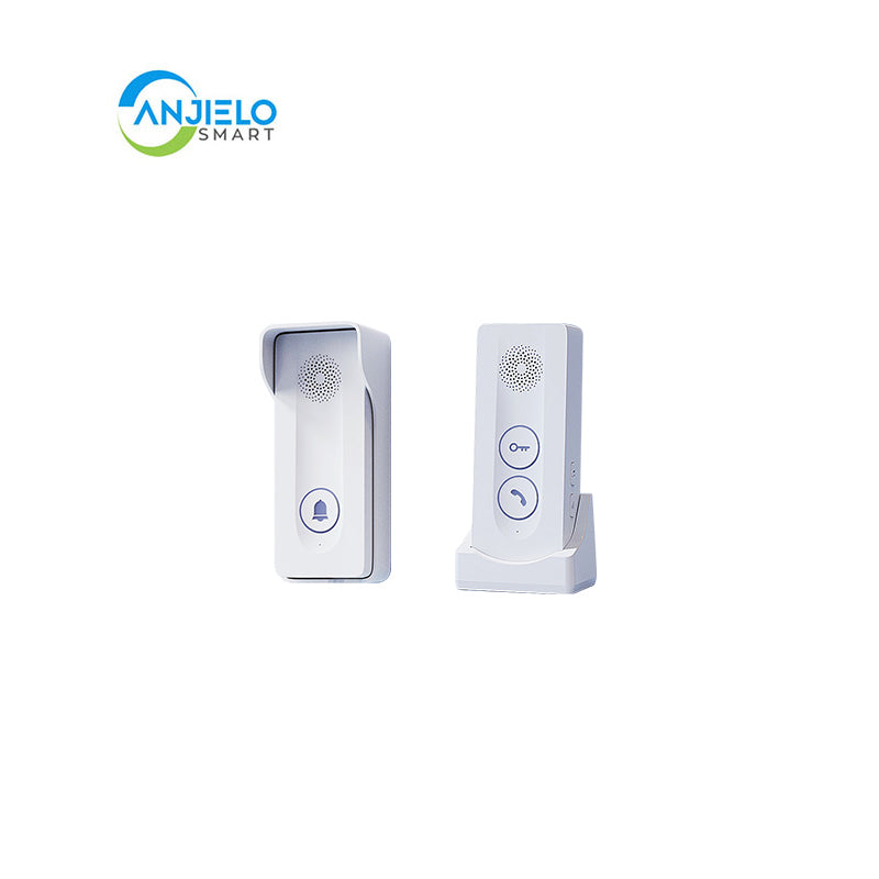 Built-In Wireless Doorbell with Two-Way Intercom and Remote Unlock Function - No Wiring Required