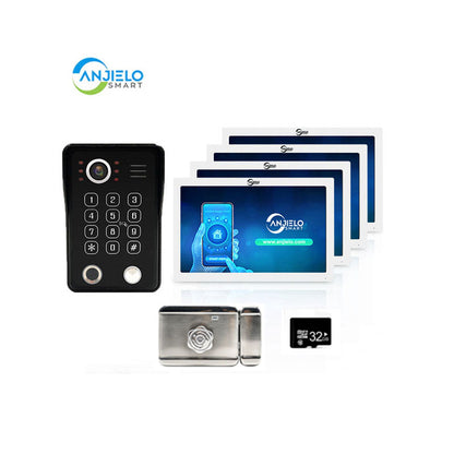 Anjielo Smart Wifi Doorbell Cam Video Intercom System by Tuya - 1080p HD Security and Multiple Unlock Options Including RFID Cards