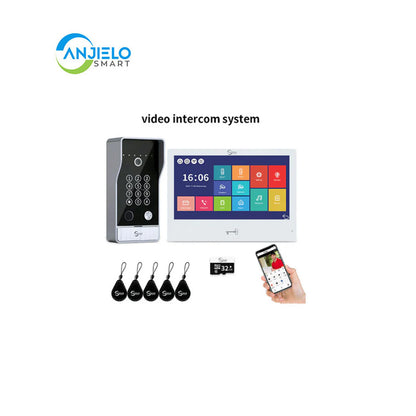 Anjielo 7-inch Smart Monitoring Video Doorbell Intercom System Waterproof Door Entry Intercom  for Villas